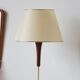 Lampadaire années 60 en teck et laiton – luminaire vintage