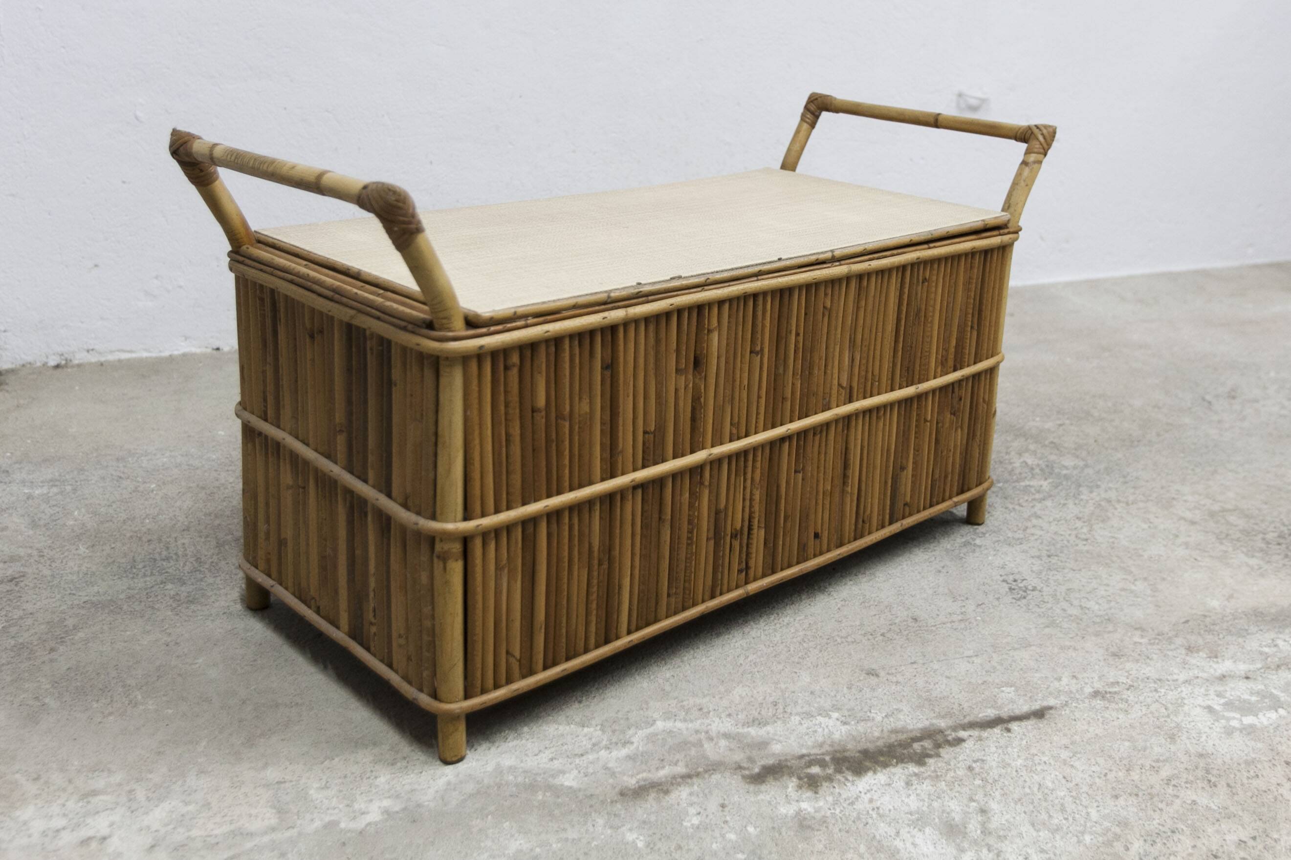 Bamboo bench chest 1960