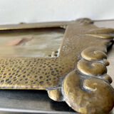 Art nouveau brass metal frame