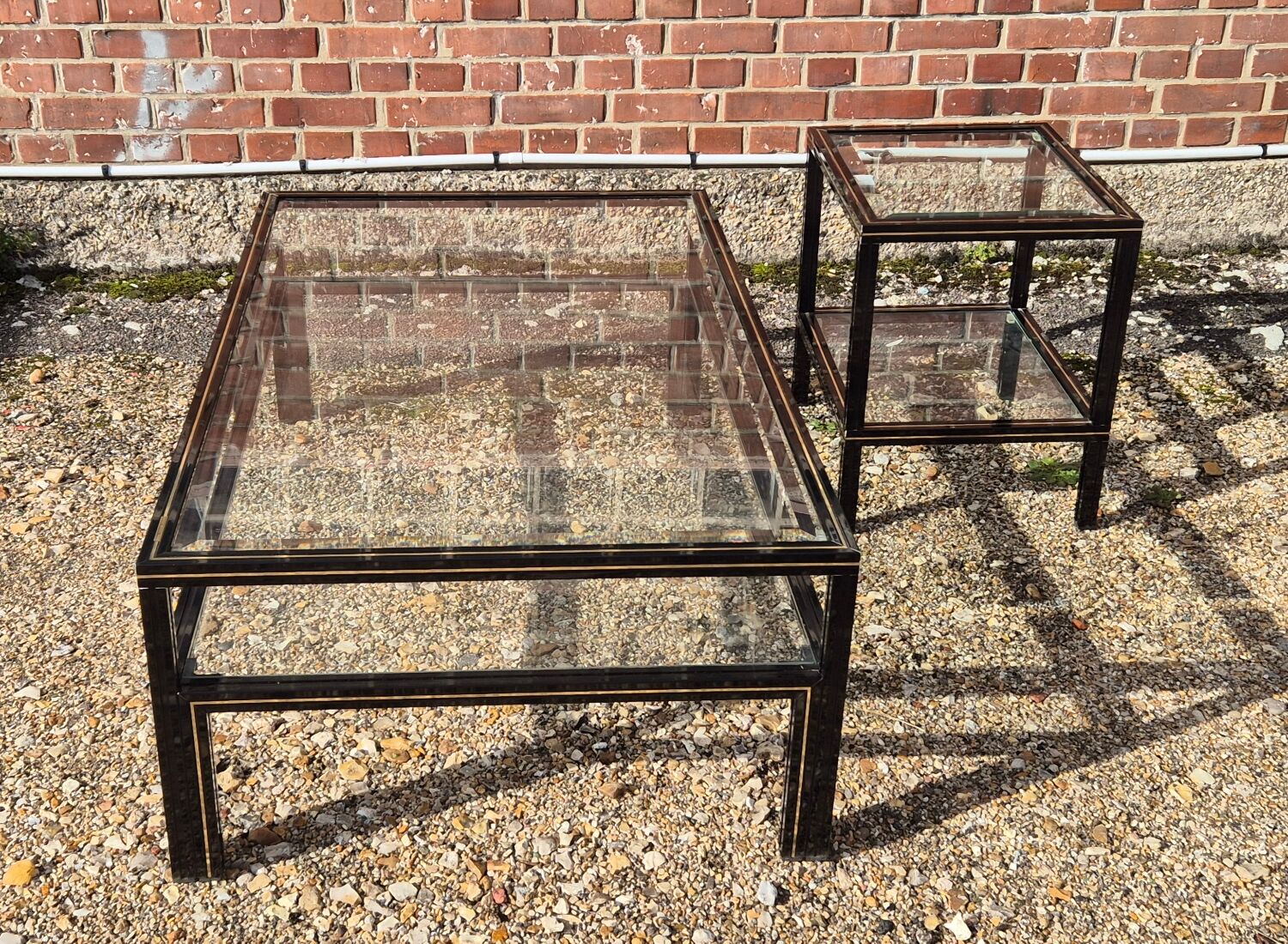 Coffee table and side table Pierre Vandel 1970