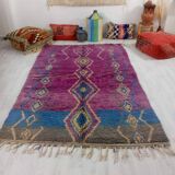 Tapis berbère violet en laine fait main 150 x 100 CM