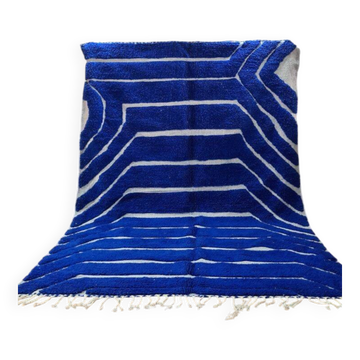 Majorelle blue Beni Ouarain rug