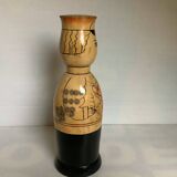 Large Russian doll bottle cover hand decorated