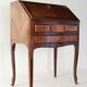 Louis XV style slant-front desk with precious wood veneer, 19th century