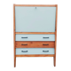 Secretary desk, drawers, vintage, refurbished, 60s