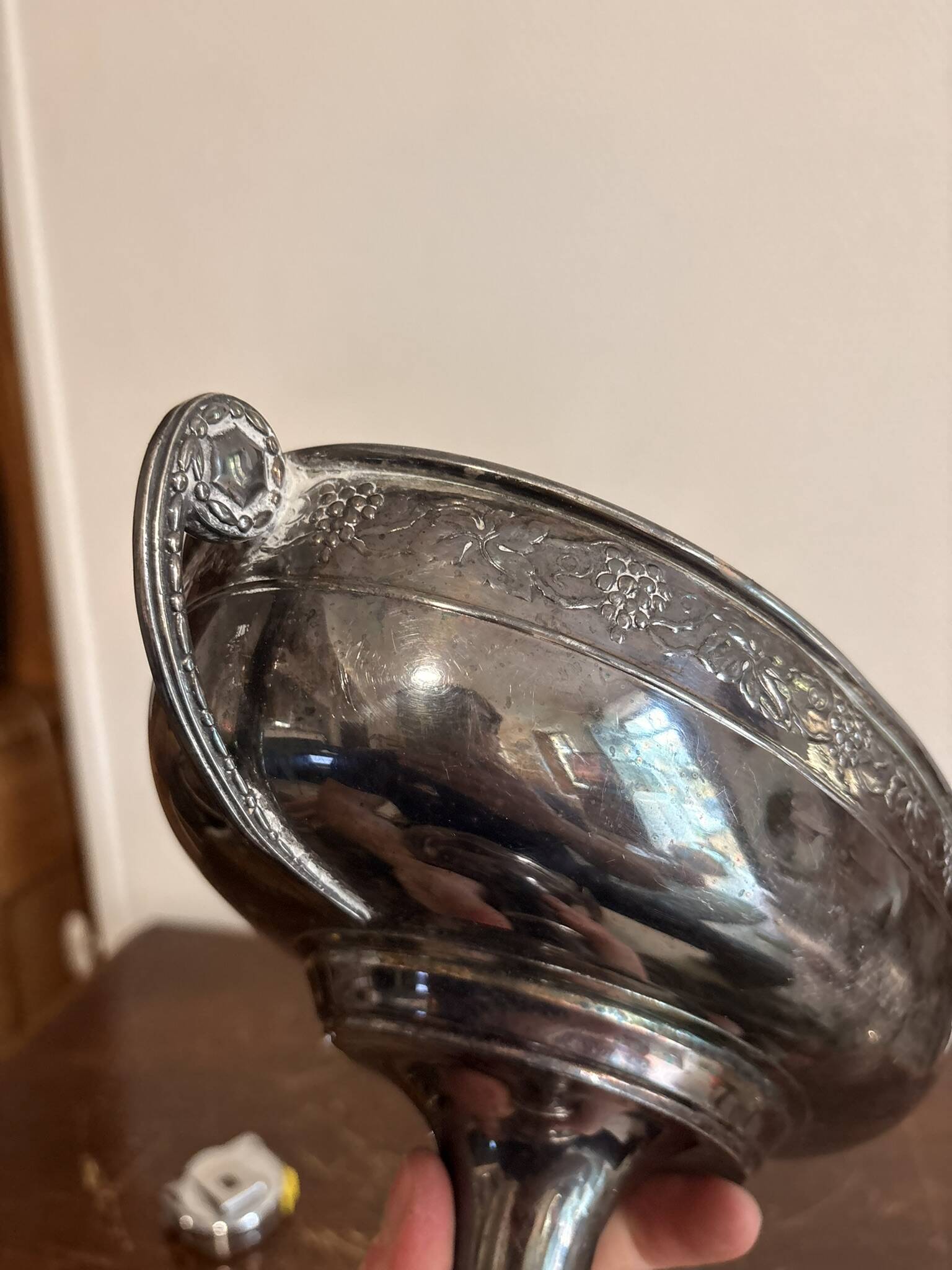 Antique Oval Basket Bowl Neo-Renaissance Silver-Plated Metal 19th Century