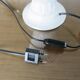 Imposante lampe italienne en céramique blanche tressée, années 70