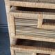 Extra cabinet 3 wicker rattan drawers