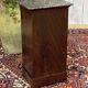 19th-century bedside table in mahogany with a grey marble top.