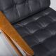 Mid-Century Modern FD 164 Armchair in Teak and Black Leather by Arne Vodder