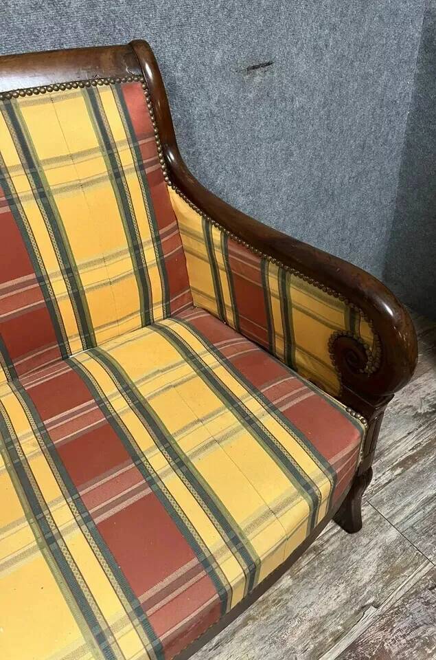 Empire period mahogany bench circa 1820 (197cm)