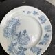 Plat à gâteaux, motif floral bleu, k & g luneville modèle Floréal, vintage et collector