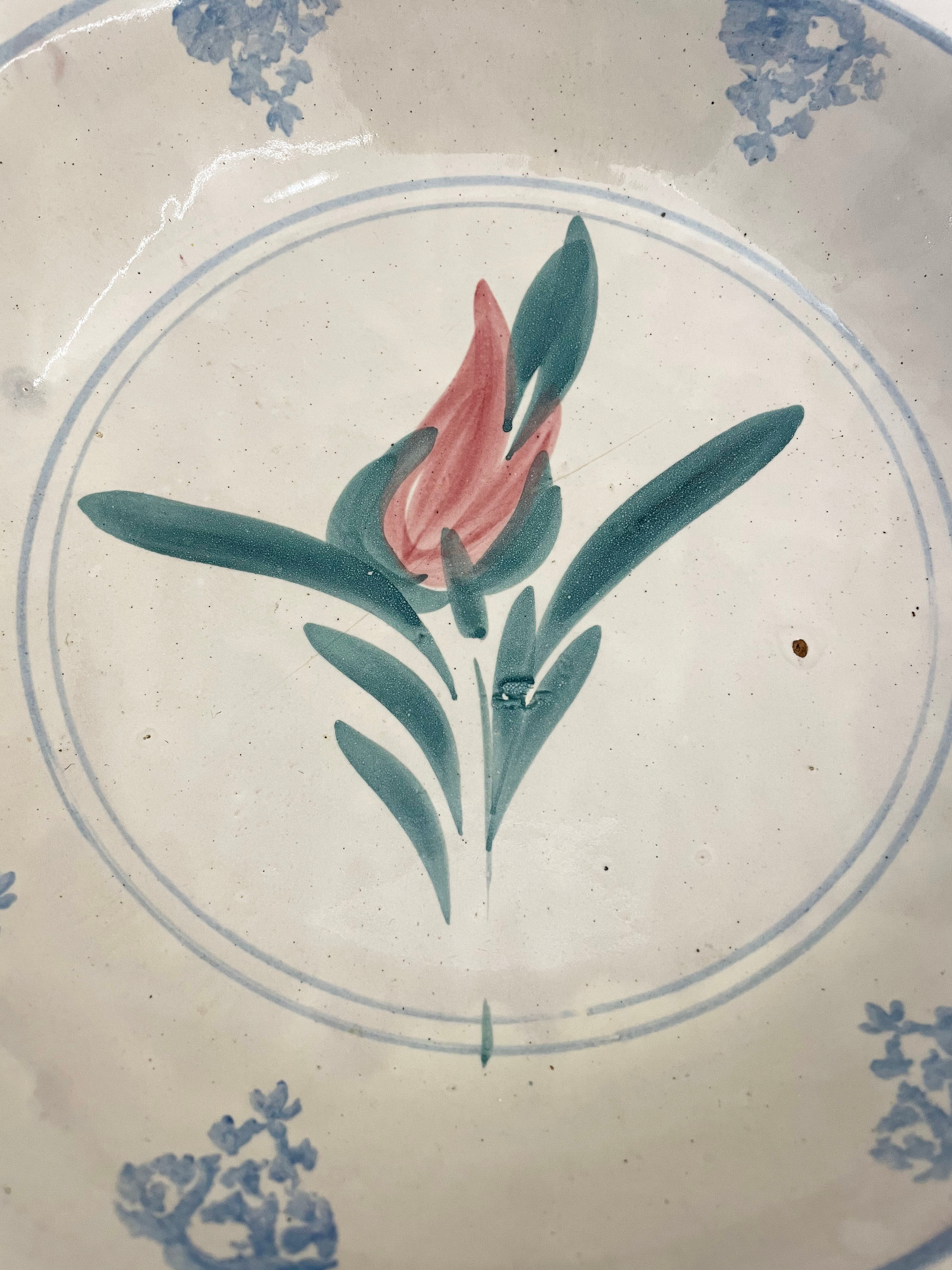 Vintage L Floral Motif Bowl