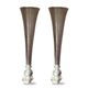 Pair of large silver-plated vases on a stand from Maison de la Literie, 165cm.