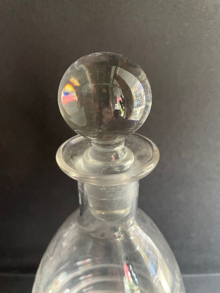 Carafe avec bouchon - Cristal guilloché