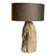Brutalist vintage stone lamp from the 1970s, raw art.