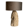 Brutalist vintage stone lamp from the 1970s, raw art.