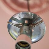 Vintage Glashütte Limburg pendant light, bubbled glass ball, ceiling lamp, ball chandelier