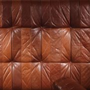 Lit de jour 'DS-80' en cuir patchwork cognac par De Sede, Suisse
