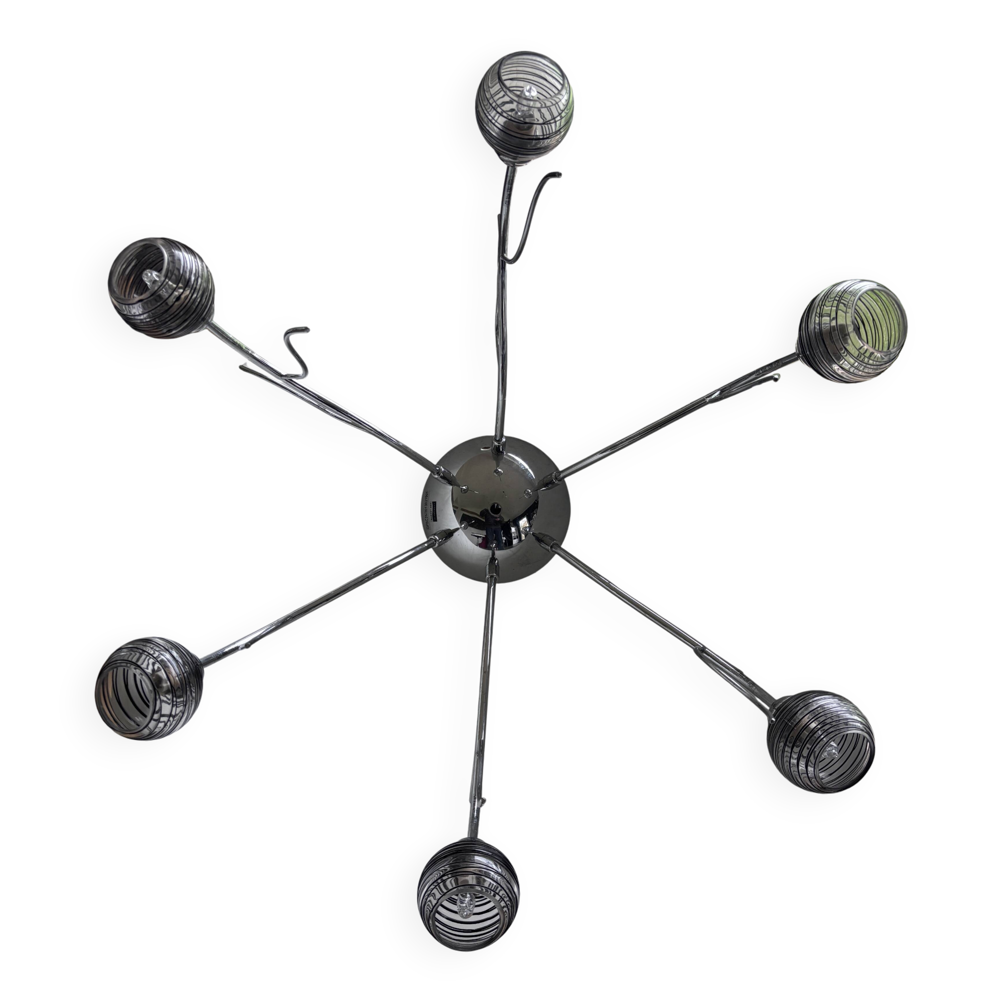 Ceiling light with glass paste globe