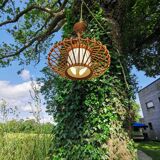 Rattan pendant lamp from the 60s