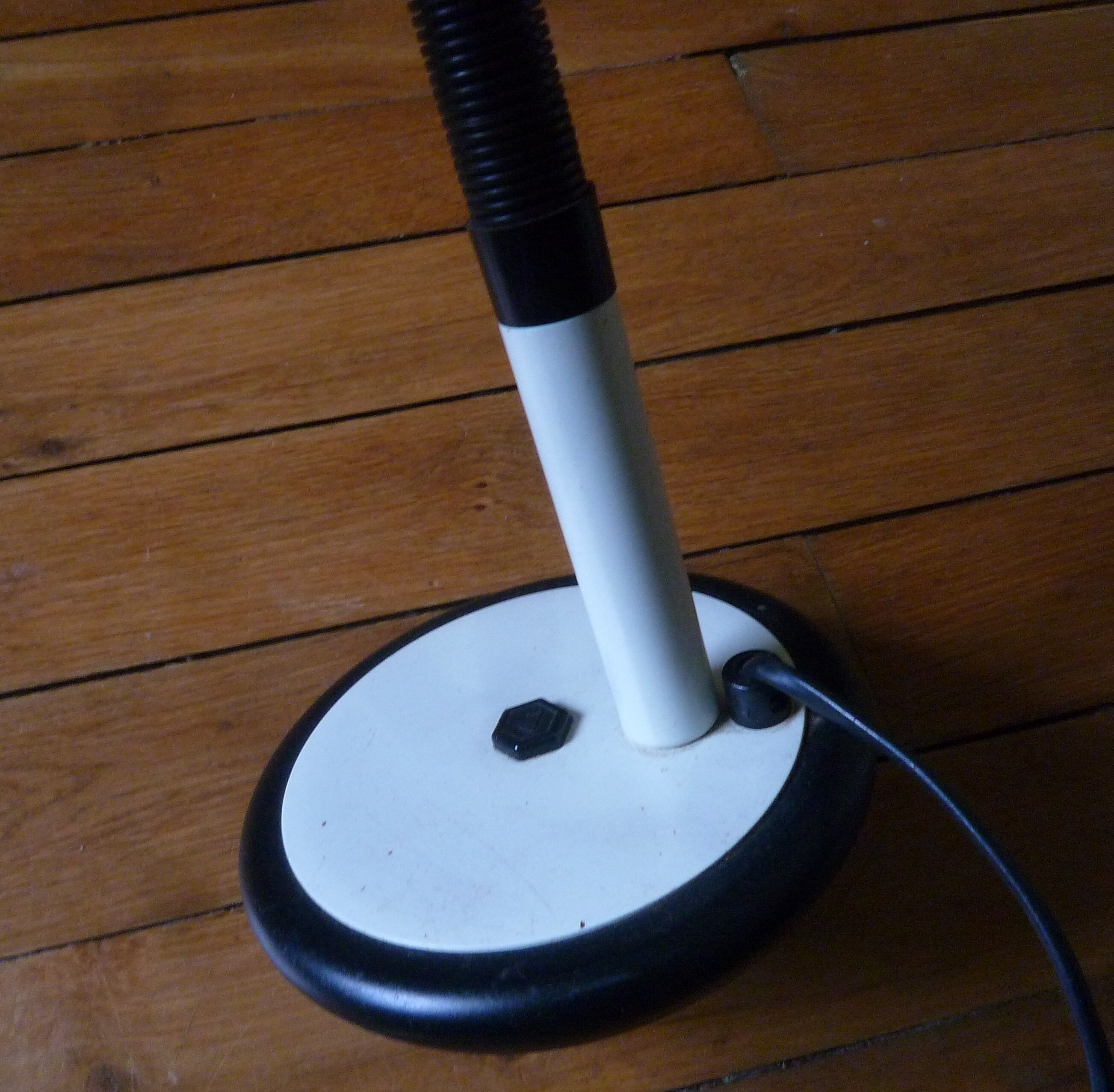 White articulated desk lamp, vintage 1960s