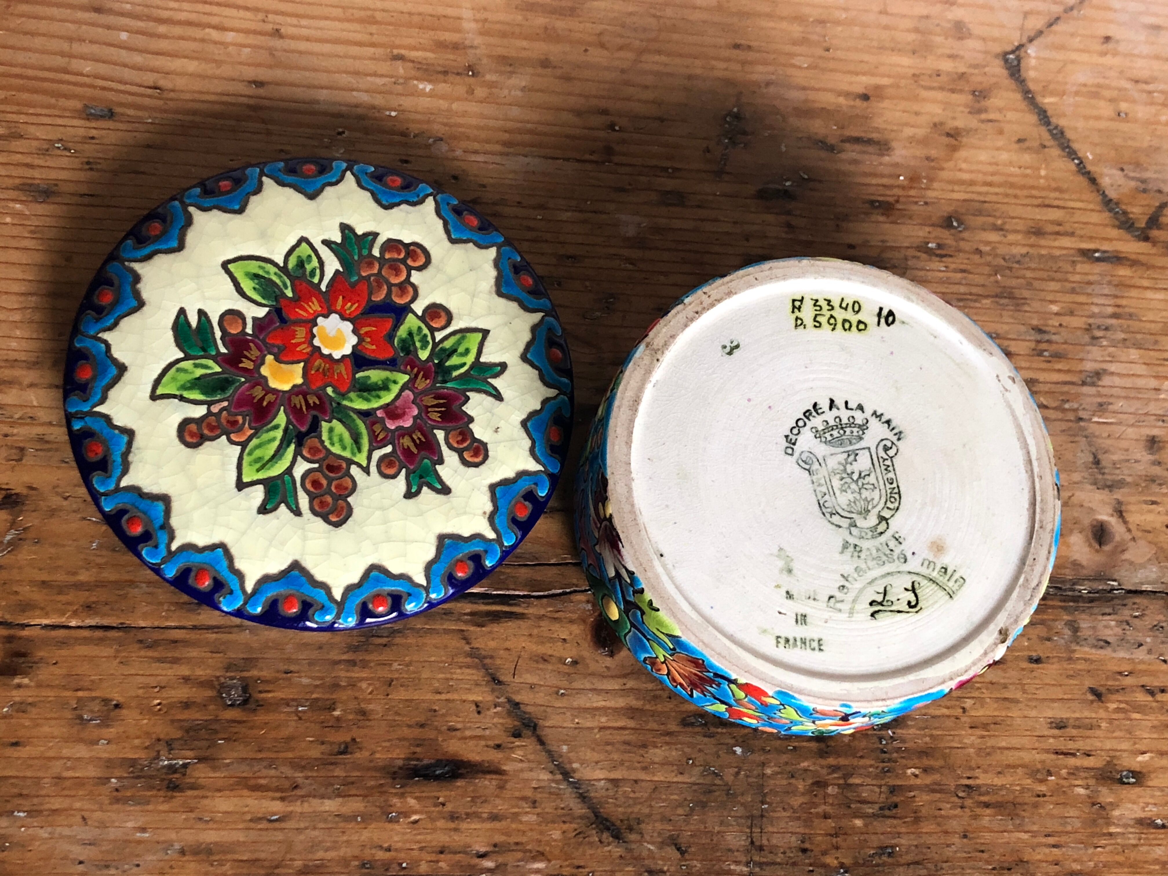Longwy enamel caviar box