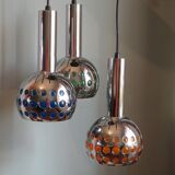 Mid Century Cascade suspension with 3 light points, Massive Belgium 1960
