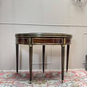 Half-moon table in mahogany from the Louis XVI period, 18th century.