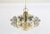 Large brass and crystal glass pendant by Sische, Germany, 1970s.