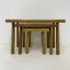 Set of nesting tables solid oak wood brutalist, 1970s