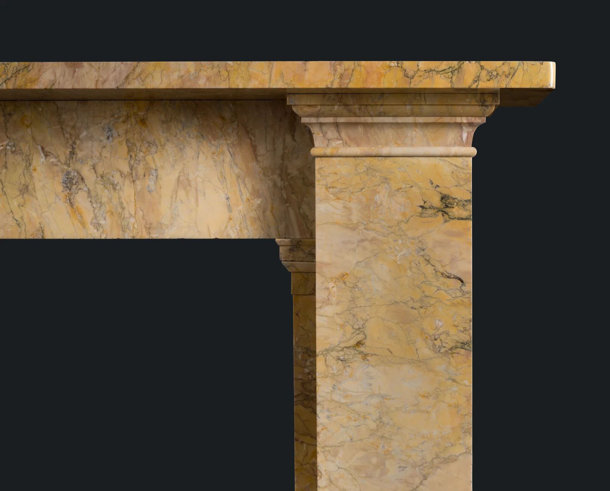 Nineteenth century Regency Sienna marble fireplace surround