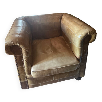 Fauteuil chesterfield patchwork