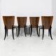 Set of 4 chairs H-214 Jindřich Halabala UP Závody 1950-1959