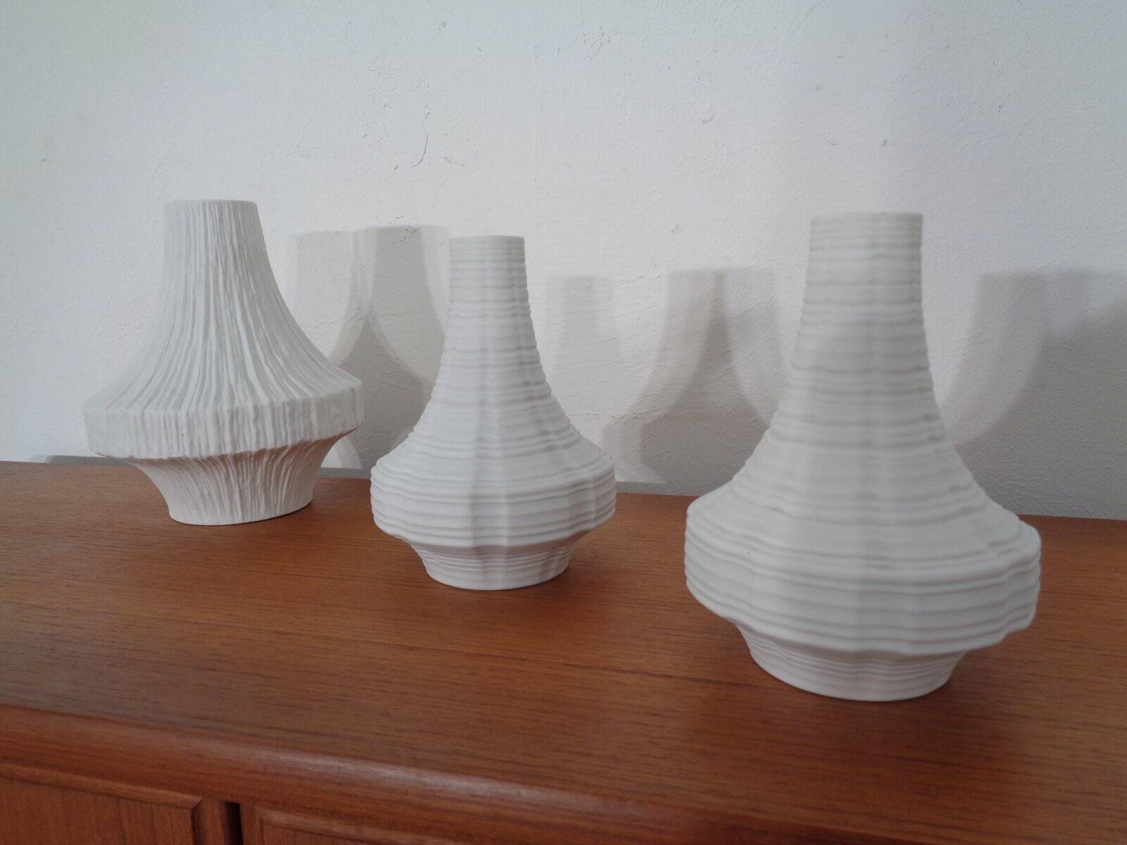 Mid-Century Op Art Vases from Heinrich, 1960s, Set of 3