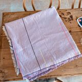 Tablecloth 100% Belgian linen and embroidered by hand