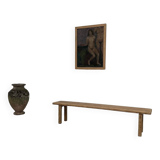 Solid oak bench from the 60s