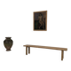 Solid oak bench from the 60s