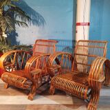 Bamboo armchairs Indochina 1940s