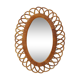 Miroir ovale rotin