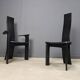 Set of 10 belgian high back dining chairs, 1980s