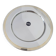 Alessi Ettore Sottsass / Assiette de service inox 18/10 et doré NG5100