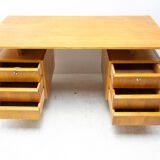 Bureau en bois de hêtre du milieu du siècle, années 1970, Tchécoslovaquie