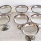 7 coupes à glace sur pied vintage en inox 18/10