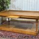 19th-century work table in English pine.