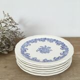 Blue flower dessert plates