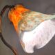 Bronze lamp, art nouveau brass 50x30 with tulip glass paste