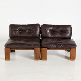 Leather lounge chair