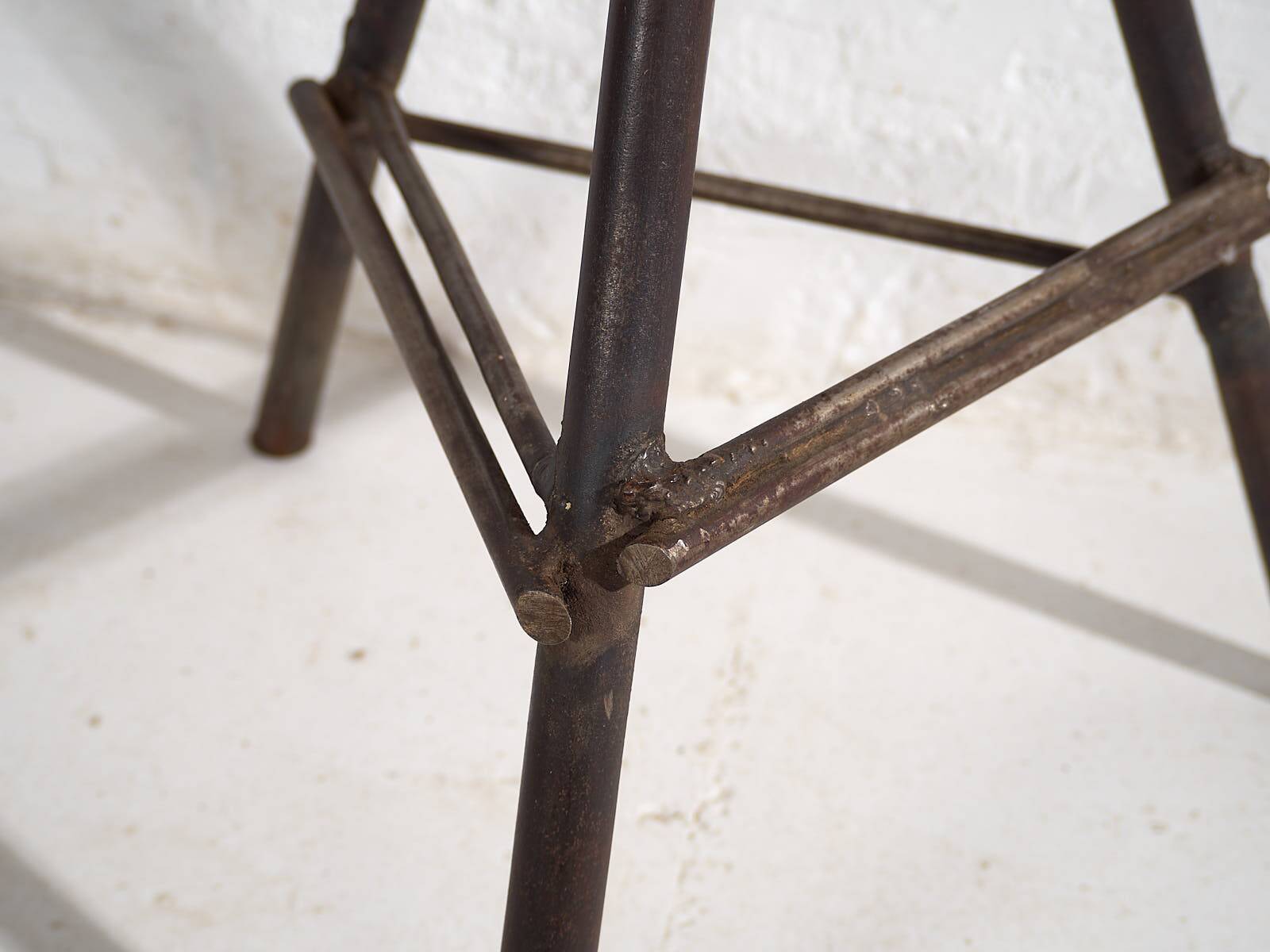 Round industrial style stool (c.1960) #1