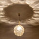 Vintage Limburg pendant lamp, Bubble Glass & Brass, 60s
